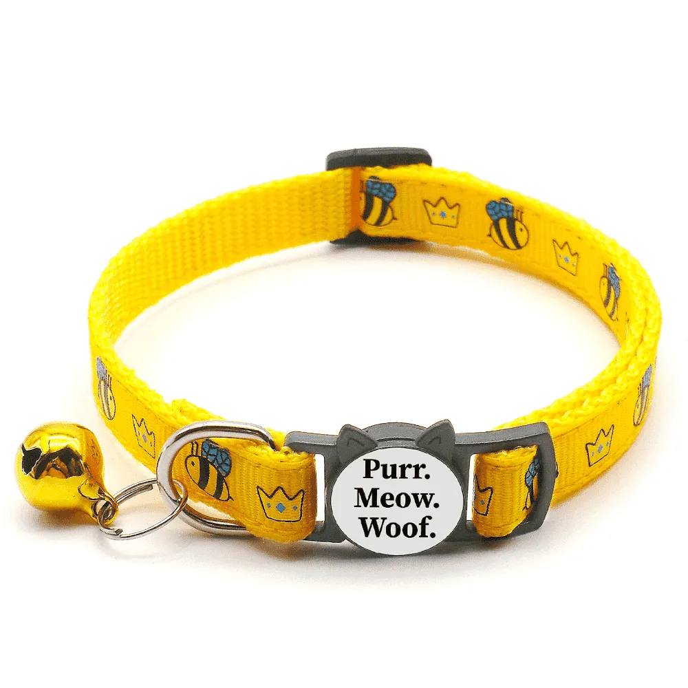 Queen Bee Breakaway Safety Cat Collar